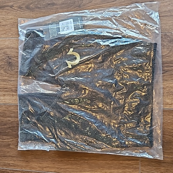 TRUE RELIGION LUREX SEAMLESS JUMPSUIT - BLACK SIZE XS/S - Picture 10 of 11